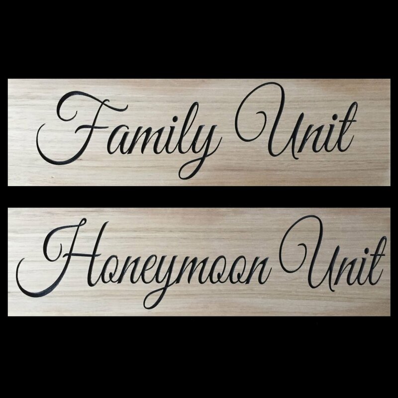 A country retreat with two homes needed a little signage for the guests.